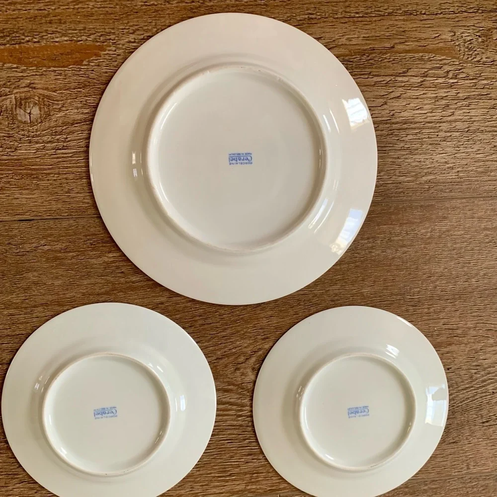 Porcelain Cerabel Plates 3 Belgium 1960s
